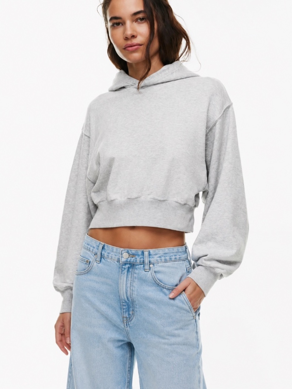 ARITZIA | S | TNA | COZY AF | DROP SHOULDER CROPPED HOODIE
